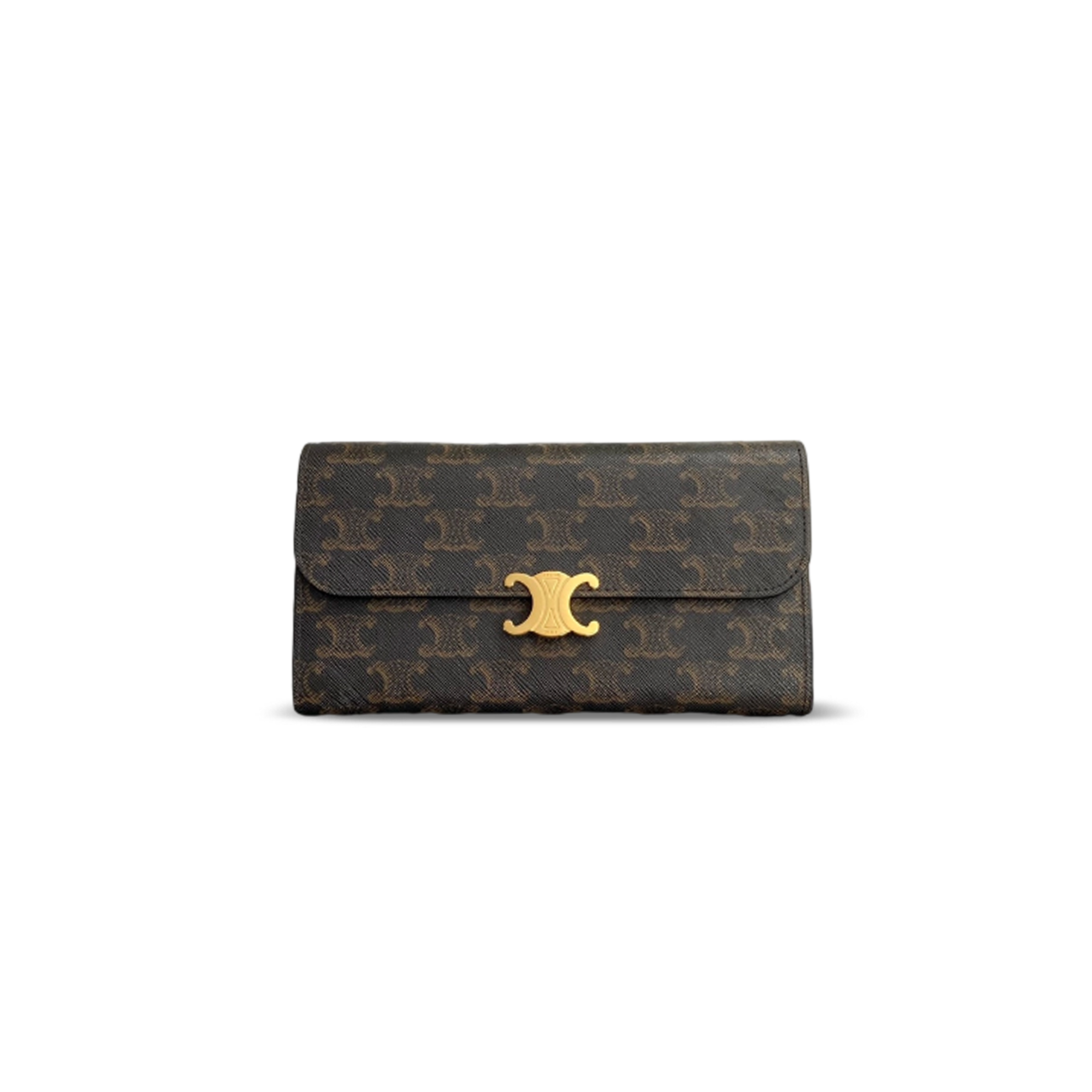 CELINE LARGE WALLET TRIOMPHE 10E312DPV.38NO (19*10*3cm)